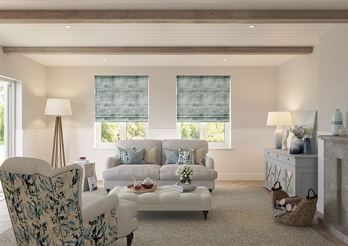 Nebula, Lagoon - Motorised Roman Blind - Image 8